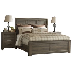 Ashley Furniture Juararo Dark Brown 2pc Bedroom Set With King Panel Bed