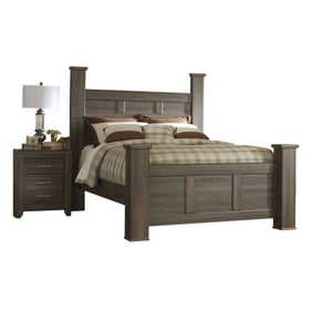 Ashley Furniture Juararo Dark Brown 2pc Bedroom Set With Queen Poster Bed