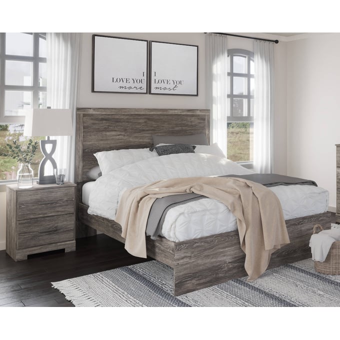 Ashley Furniture Ralinksi Gray 2pc Bedroom Set With Queen Panel Bed B2587-BR-S2