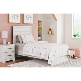 Ashley Furniture Stelsie White 2pc Bedroom Set With Twin Panel Bed