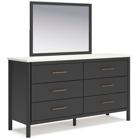 Ashley Furniture Cadmori Black White Dresser And Mirror