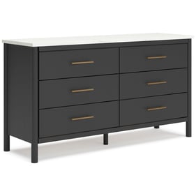 Ashley Furniture Cadmori Black White Six Drawer Dresser