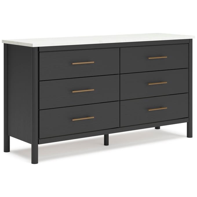 Ashley Furniture Cadmori Black White Six Drawer Dresser B2616-231