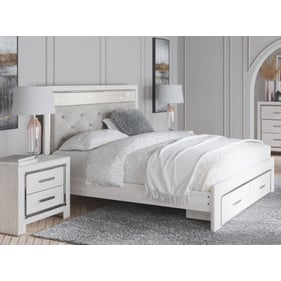 Ashley Furniture Altyra White Gray 4pc Bedroom Set With King Storage Bed