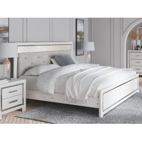 Ashley Furniture Altyra White Gray 2pc Bedroom Set With King Panel Bed