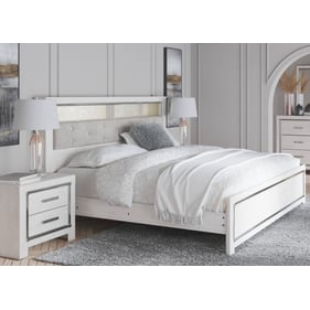 Ashley Furniture Altyra White Gray 2pc Bedroom Set With King Bookcase Bed