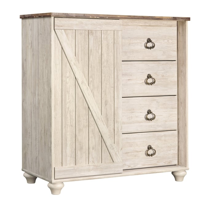 Ashley Furniture Willowton Whitewash Dressing Chest B267-48