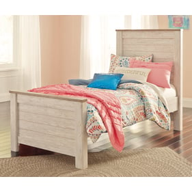 Ashley Furniture Willowton Whitewash Twin Panel Bed