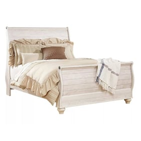 Ashley Furniture Willowton Whitewash Queen Sleigh Bed