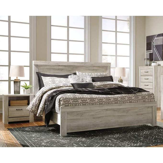 Ashley Furniture Bellaby Whitewash 4pc Bedroom Set With King Bed B331-BR-S4