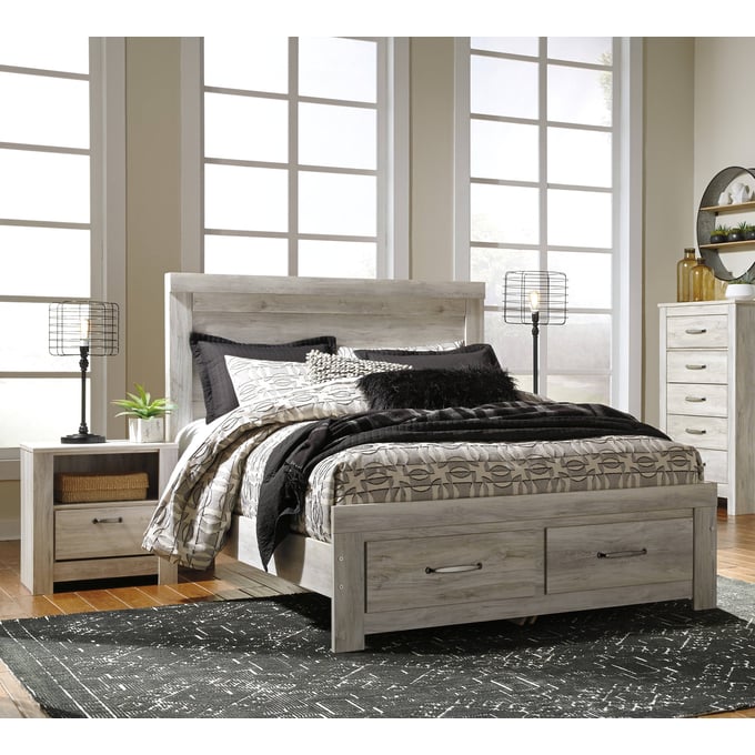 Ashley Furniture Bellaby Whitewash 4pc Bedroom Set With Queen Storage Bed B331-BR-S5