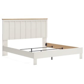 Ashley Furniture Linnocreek White Warm Brown King Panel Bed