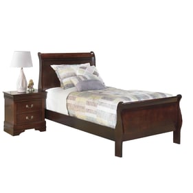 Ashley Furniture Alisdair Dark Brown 2pc Bedroom Set With Twin Sleigh Bed