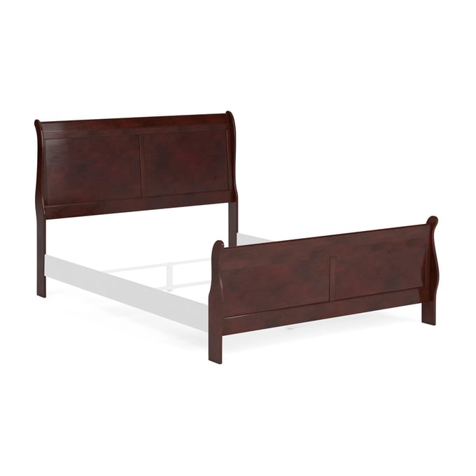 Ashley Furniture Alisdair Dark Brown Queen Sleigh Headboard Footboard B376-81