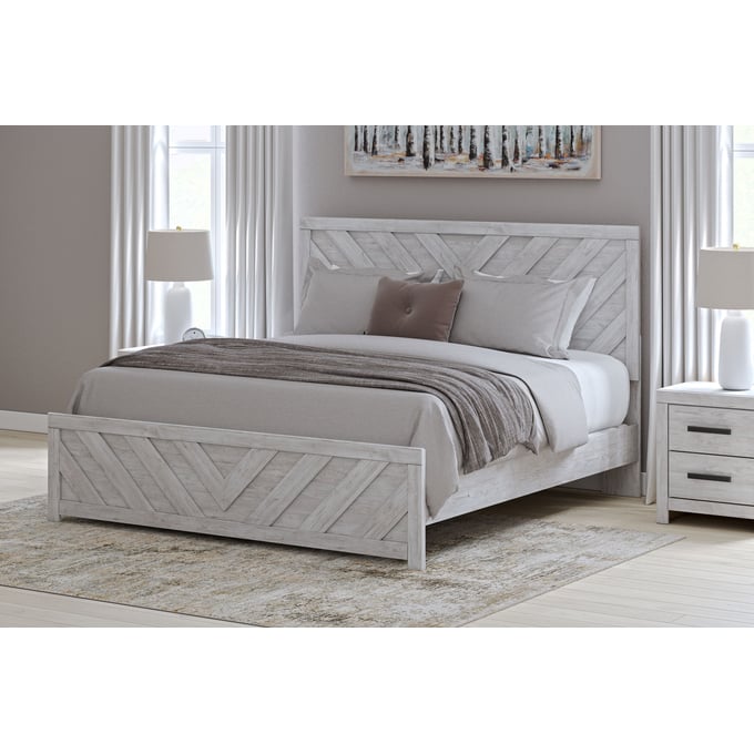 Ashley Furniture Cayboni Whitewash 2pc Bedroom Set With King Bed B3788-BR-S3