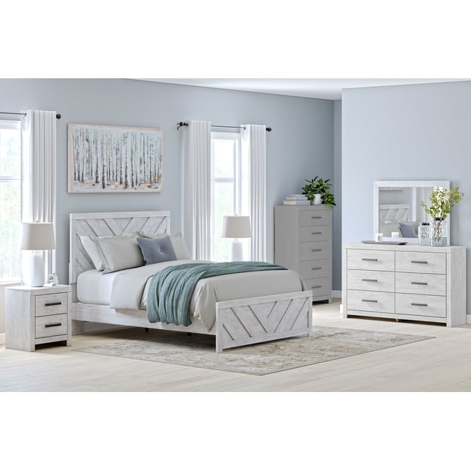 Ashley Furniture Cayboni Whitewash 4pc Bedroom Set With Queen Bed B3788-BR-S5