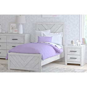 Ashley Furniture Cayboni Whitewash 2pc Bedroom Set With Twin Bed