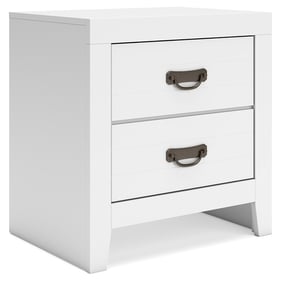 Ashley Furniture Binterglen White Two Drawer Night Stand