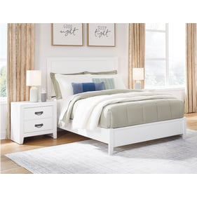 Ashley Furniture Binterglen White 2pc Bedroom Set With Queen Panel Bed