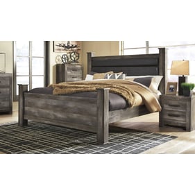 Ashley Furniture Wynnlow Gray 2pc Bedroom Set With King Upholstered Bed