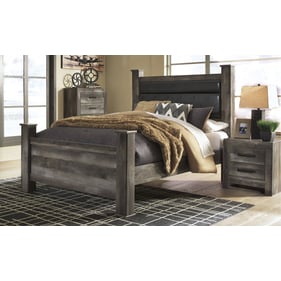 Ashley Furniture Wynnlow Gray 4pc Bedroom Set With Queen Upholstered Bed