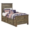 Twin Panel Bed with 2 Storage Drawers