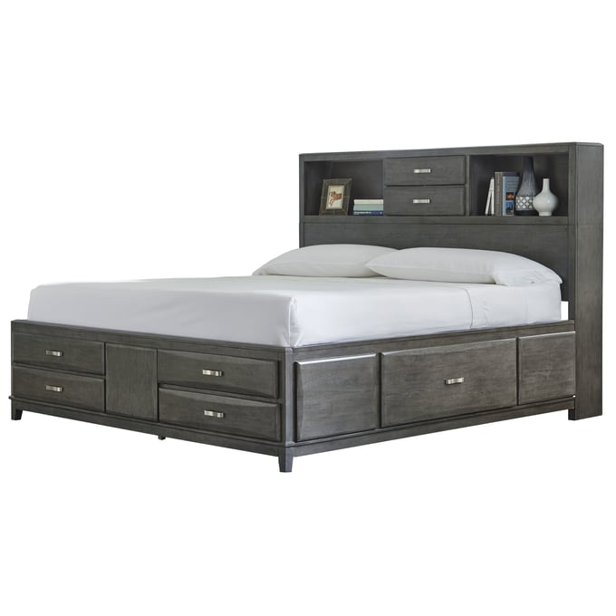 Ashley Furniture Caitbrook Gray King Storage Bed B476B6