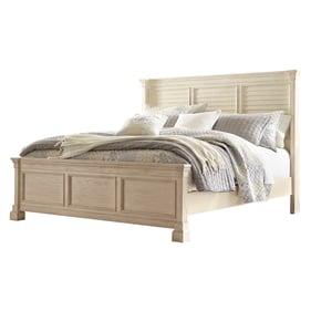 Ashley Furniture Bolanburg Antique White Cal King Louvered Panel Bed