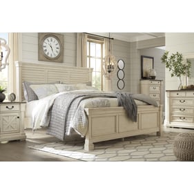 Ashley Furniture Bolanburg Antique White King Panel 2pc Bedroom Set