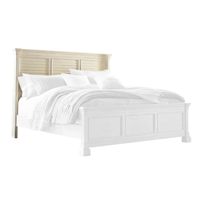 Ashley Furniture Bolanburg Antique White King Cal King Louvered Headboard B647-78