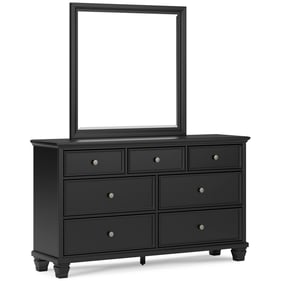 Ashley Lanolee Black Dresser And Mirror