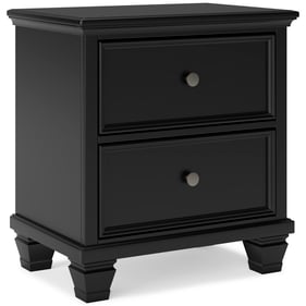 Ashley Lanolee Black Two Drawer Night Stand