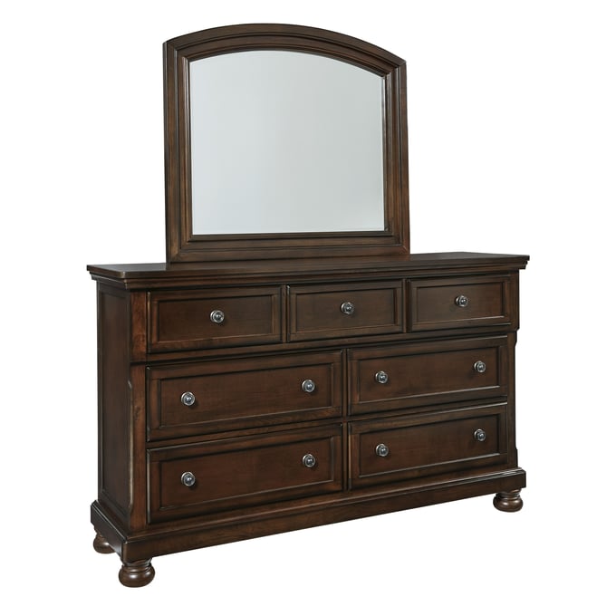 Ashley Furniture Porter Rustic Brown Dresser And Mirror B697B1