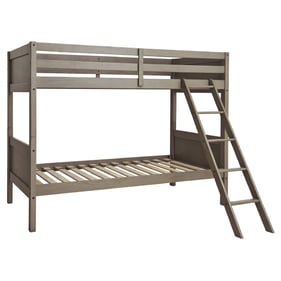 Ashley Furniture Lettner Light Gray Twin Over Twin Bunk Bed With Ladder