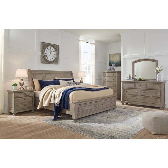 Lettner queen online panel storage bed