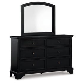 Ashley Furniture Chylanta Black Dresser And Mirror