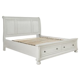 Ashley Furniture Robbinsdale Antique White King Sleigh Bed With Storage