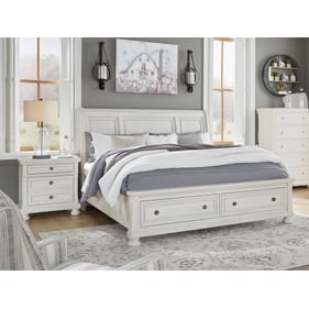 Ashley Furniture Robbinsdale Antique White 2pc Bedroom Set With Queen Sleig...