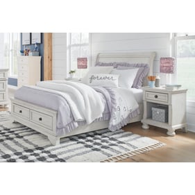 Ashley Furniture Robbinsdale Antique White 2pc Bedroom Set With Full Sleigh...