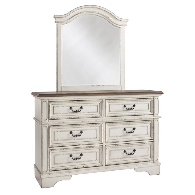 Ashley Furniture Realyn Chipped White Youth Dresser And Mirror B743B12