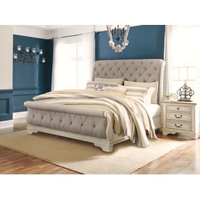 Ashley Furniture Realyn Chipped White 2pc Bedroom Set With Cal King Sleigh ...