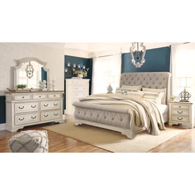 Ashley Furniture Realyn Chipped White 4pc Bedroom Set With Cal King Sleigh ...