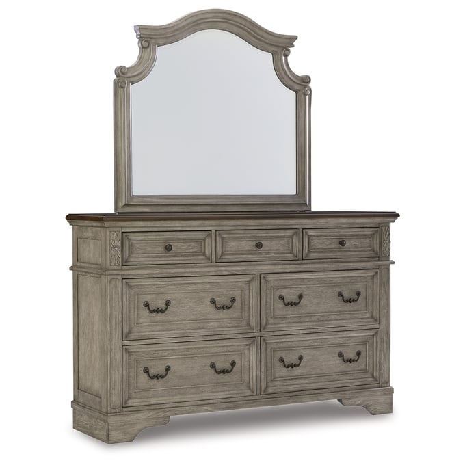 Ashley Furniture Lodenbay Antique Gray Dresser And Mirror B751B1