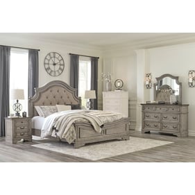 Ashley Furniture Lodenbay Antique Gray 4pc Bedroom Set With Cal King Panel ...