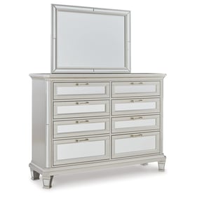 Ashley Furniture Lindenfield Silver Dresser And Mirror