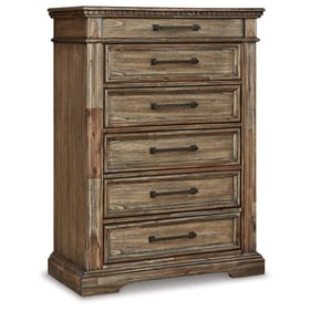 Ashley Furniture Markenburg Brown Wood Six Drawer Chest