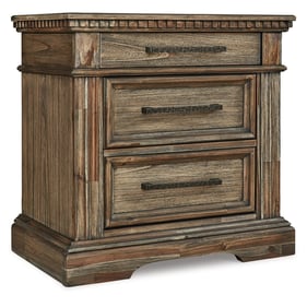 Ashley Furniture Markenburg Brown Three Drawer Night Stand