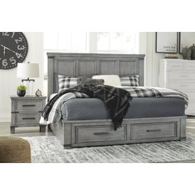 Ashley Furniture Russelyn Gray 4pc Bedroom Set With Cal King Storage Bed