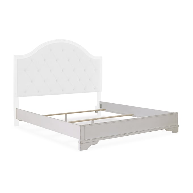 Ashley Furniture Brollyn Chipped White Queen Panel Footboard With Rails B773-54