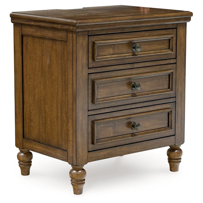 Ashley Furniture Sturlayne Brown Three Drawers Night Stand B787-93